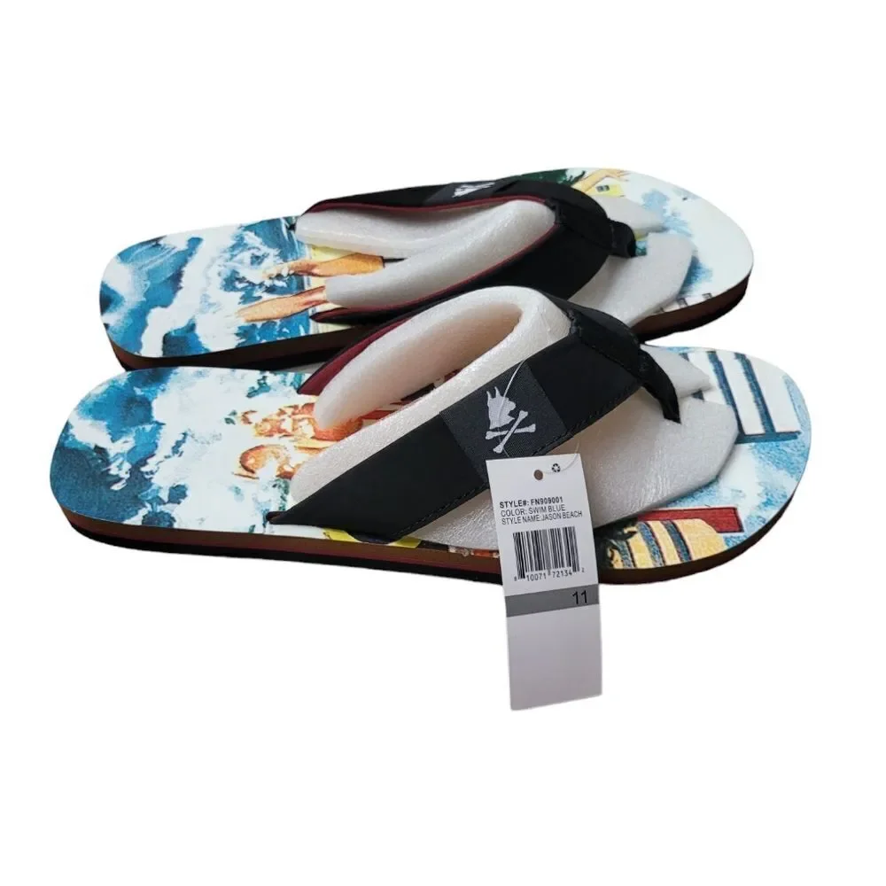 Nick Graham Jason Beach Men's Size 11 Flip Flops Sandals Father Day Gift Deal